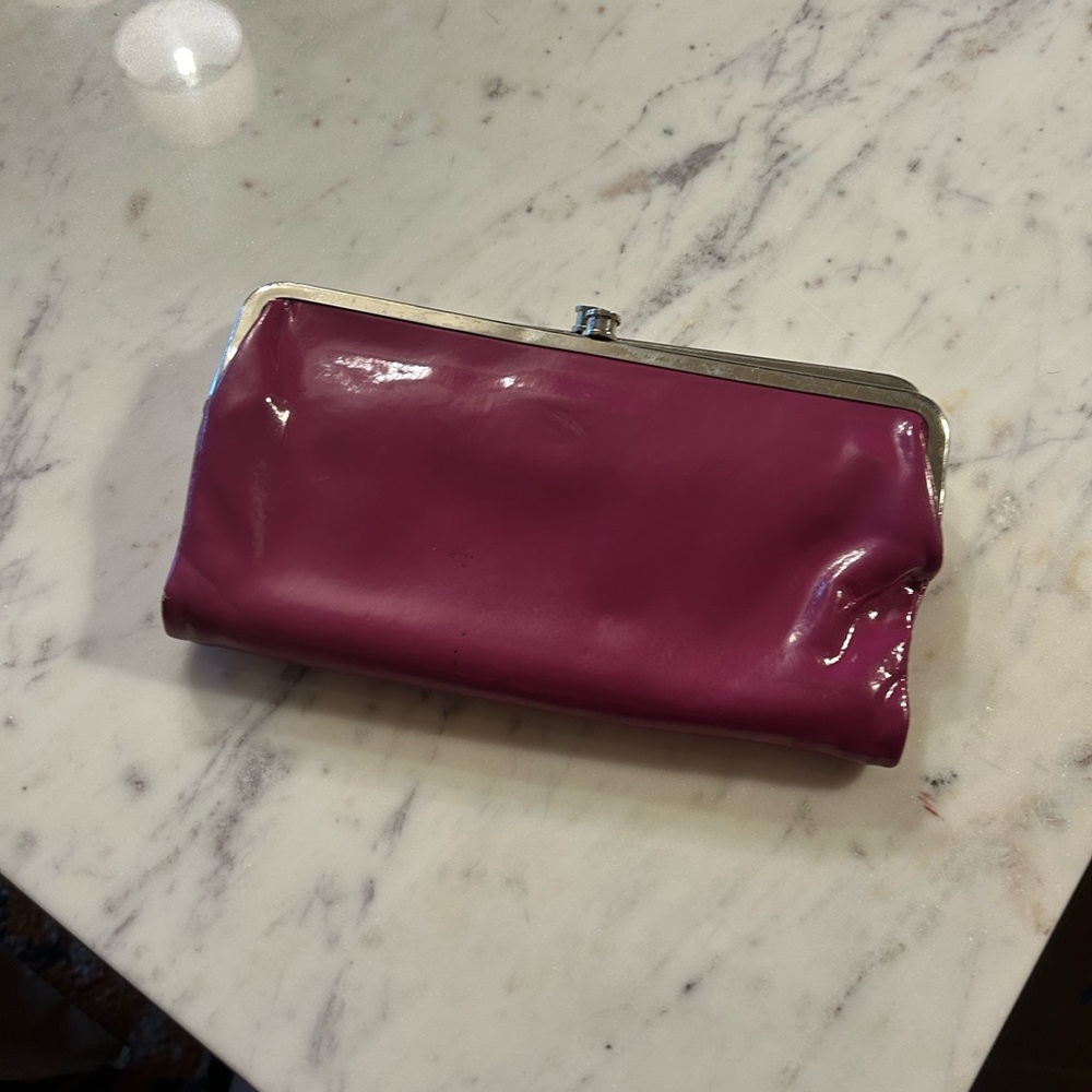Hobo Lauren Pink Patent Leather wallet/clutch.